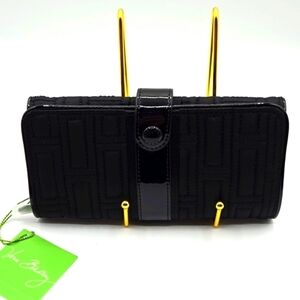 VERA BRADLEY NWT Snap Tab  Continental Wallet Black